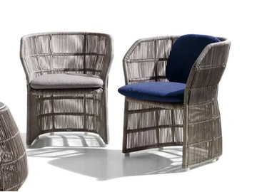 CANASTA '13 - Polyethylene garden chair with armrests by B&B Italia Outdoor - view 2
